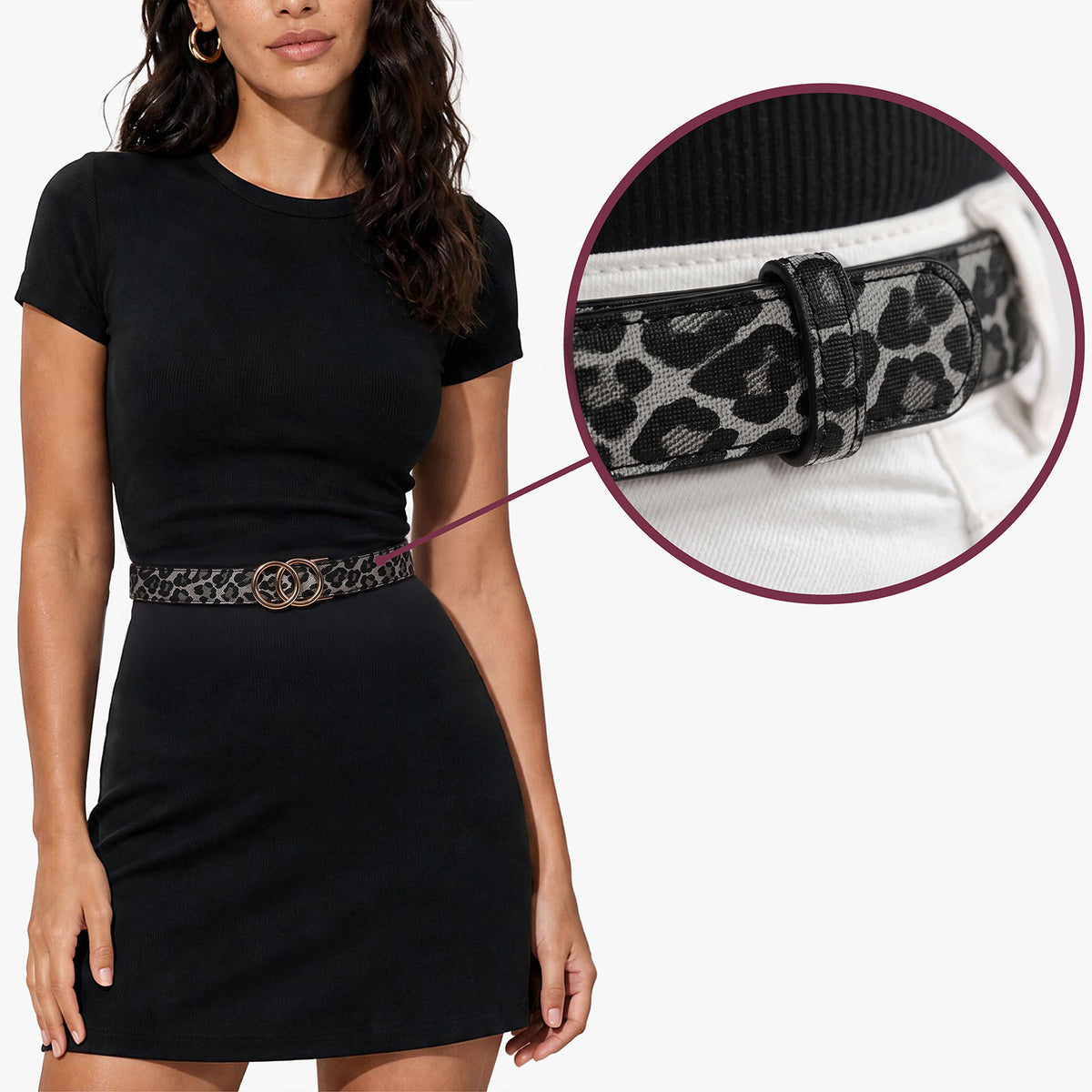 Modern Belt - Leopard Schwarz